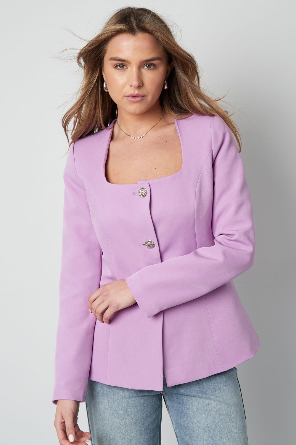 Trendy Blazer Top - limone h5Bild2